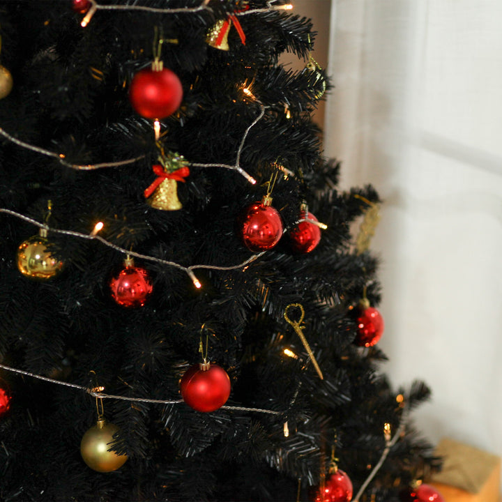 7ft 1346-Tip Lush Artificial Christmas Holiday Tree w/ Foldable Base, Xmas Décor - Black