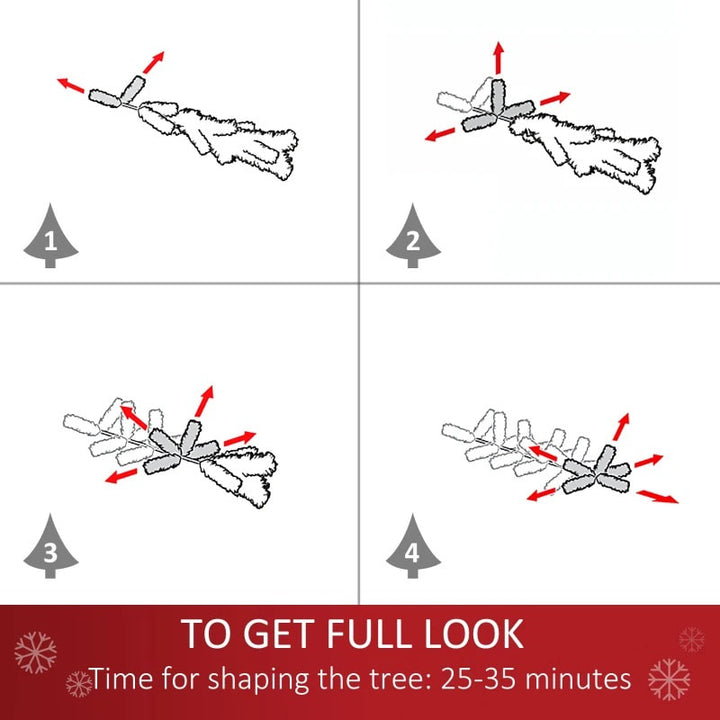 7ft 1346-Tip Lush Artificial Christmas Holiday Tree w/ Foldable Base, Xmas Décor - Black