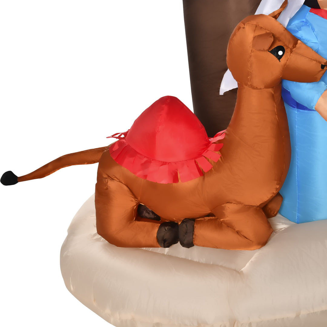 6ft Inflatable Holiday Christmas Decoration w LED Lights Indoor Outdoor - Jesus Nativity Manger