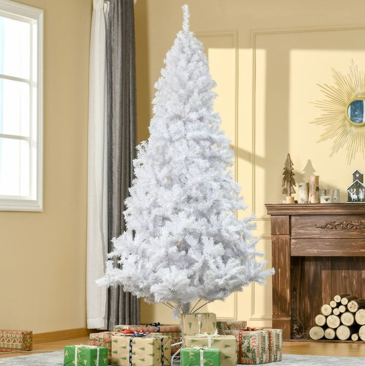 7ft 1230-Tip Lush Artificial Christmas Holiday Winter Tree w Metal Base Xmas Decor - White