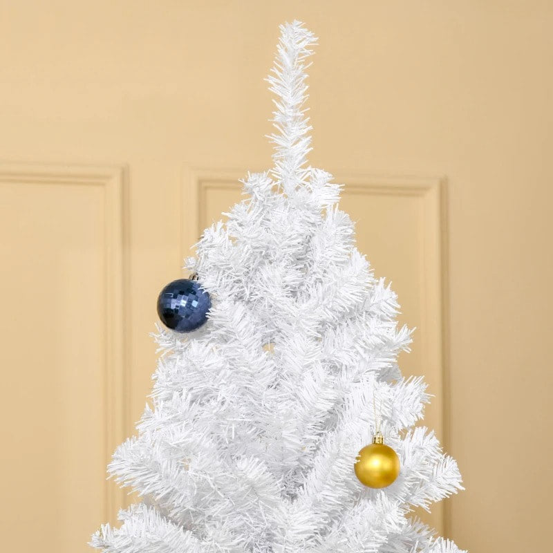 7ft 1230-Tip Lush Artificial Christmas Holiday Winter Tree w Metal Base Xmas Decor - White