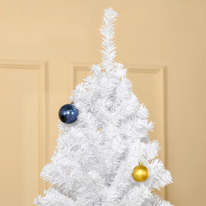 7ft 1230-Tip Lush Artificial Christmas Holiday Winter Tree w Metal Base Xmas Decor - White