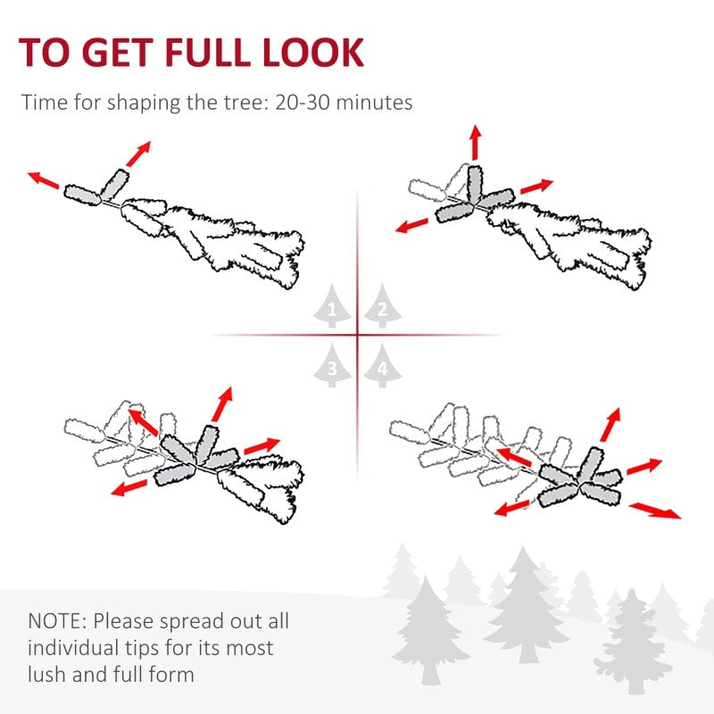 4ft Pre-Lit Multi Colour LED & Fibre Optic Artificial Christmas Holiday Tree w Base Xmas, Green