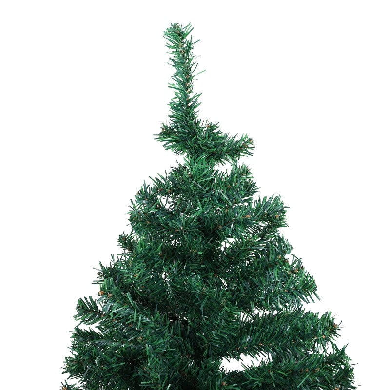 6ft 1000-Tip Realistic Artificial Spruce Christmas Holiday Tree w Metal Base Xmas Decor - Green