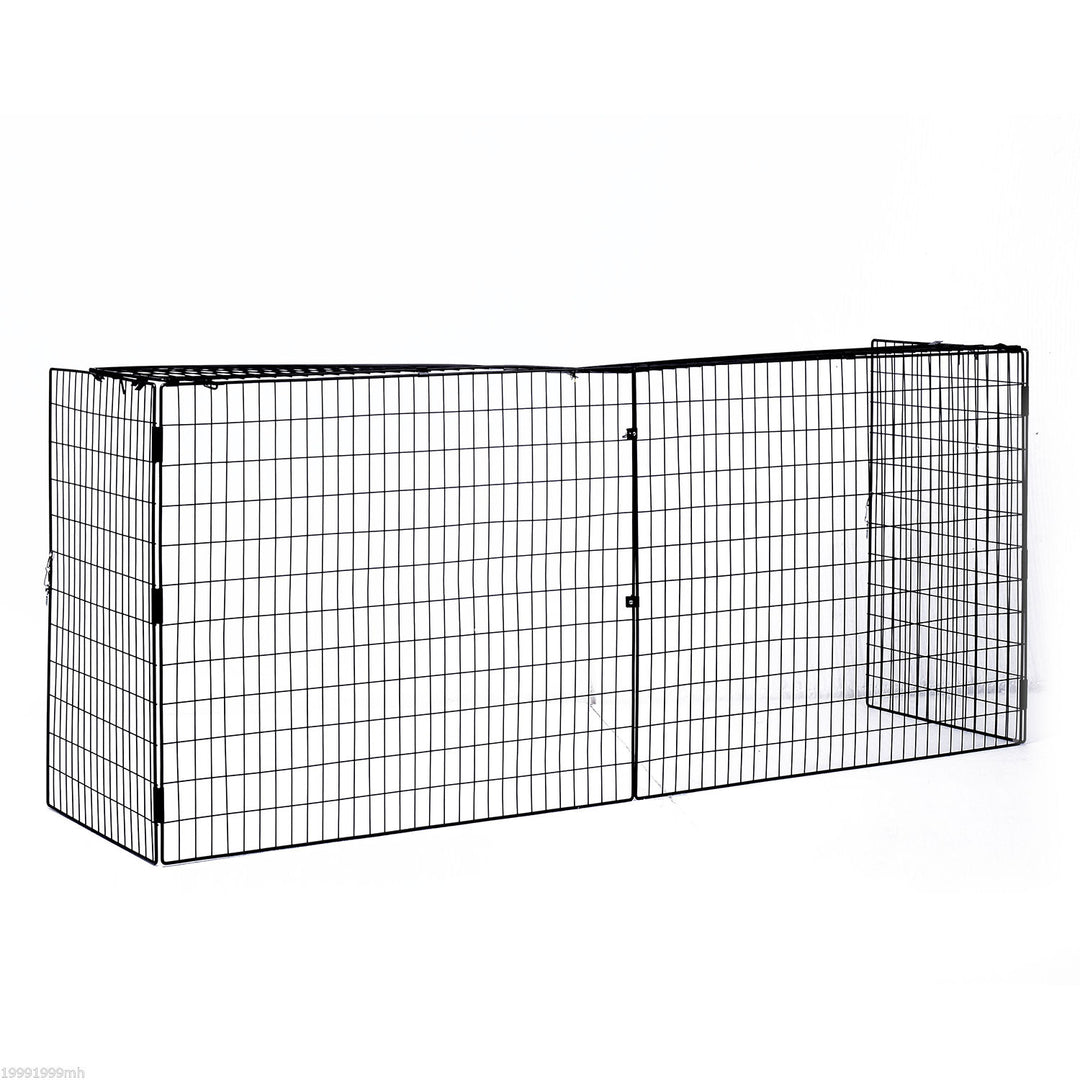 Extendable Fireplace Fire Screen Guard Fence Child Pet Safe Foldable for Living Room - Black