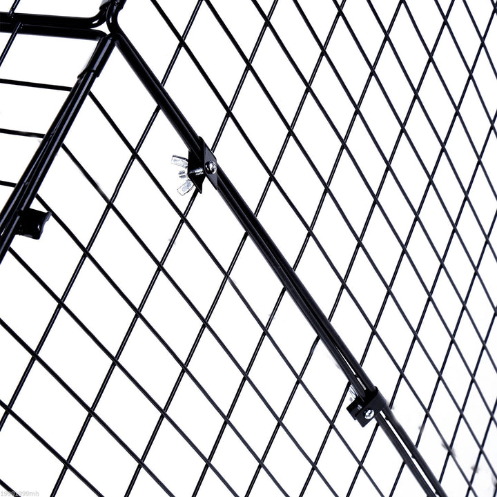 Extendable Fireplace Fire Screen Guard Fence Child Pet Safe Foldable for Living Room - Black