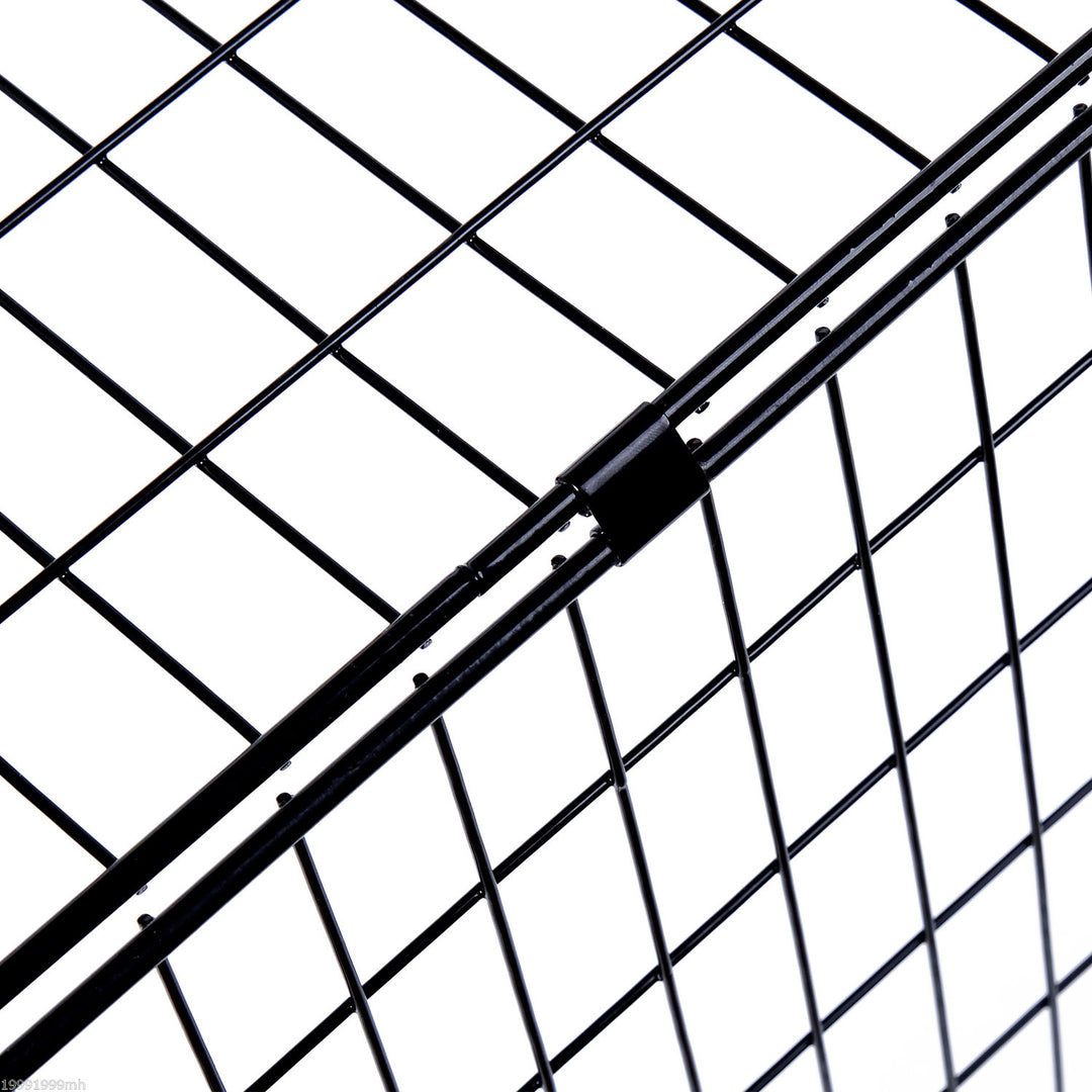 Extendable Fireplace Fire Screen Guard Fence Child Pet Safe Foldable for Living Room - Black