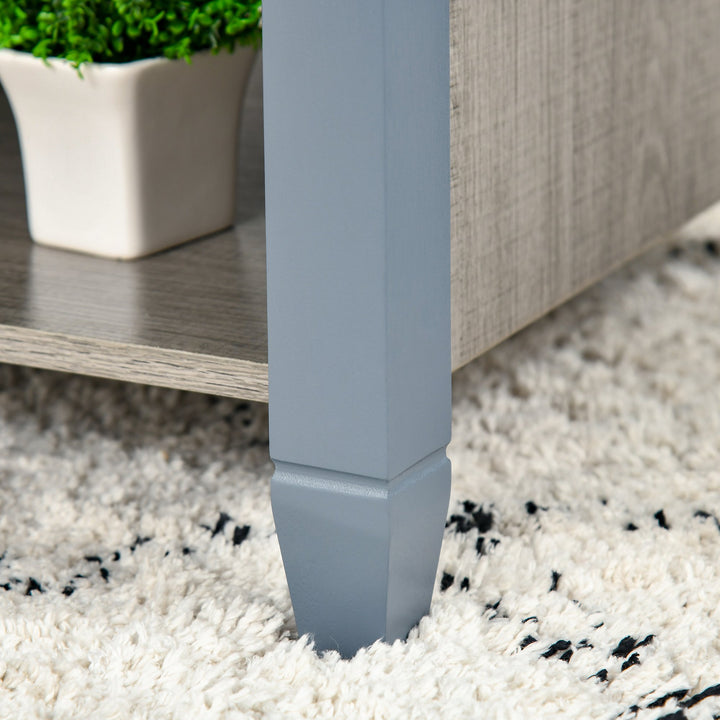 Lift Top Coffee Table w/ 3 Shelves & Hidden Storage Compartment, Living Room - Grey