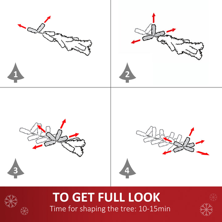 Small 4ft 188-Tip Slim Pencil Artificial Christmas Holiday Tree w Metal Base Xmas Decor – Pink