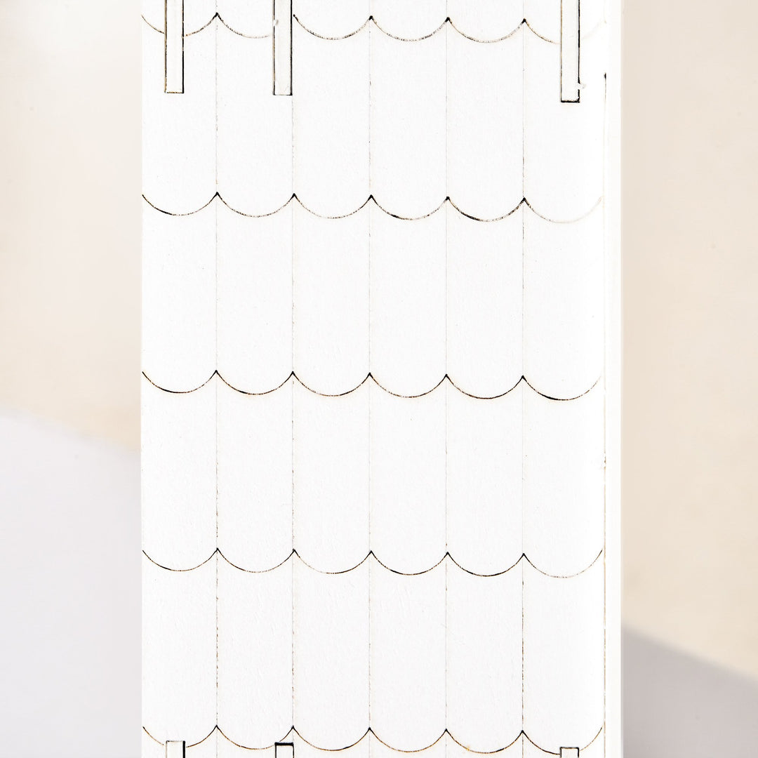 Light-Up Wooden Christmas Advent Calendar Holiday Xmas Decoration w/ 24 Drawers, White Church