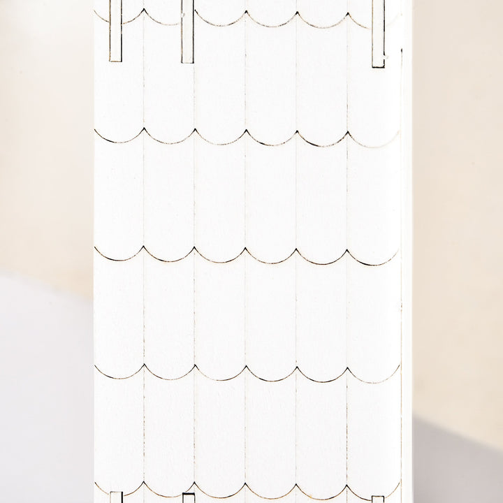 Light-Up Wooden Christmas Advent Calendar Holiday Xmas Decoration w/ 24 Drawers, White Church