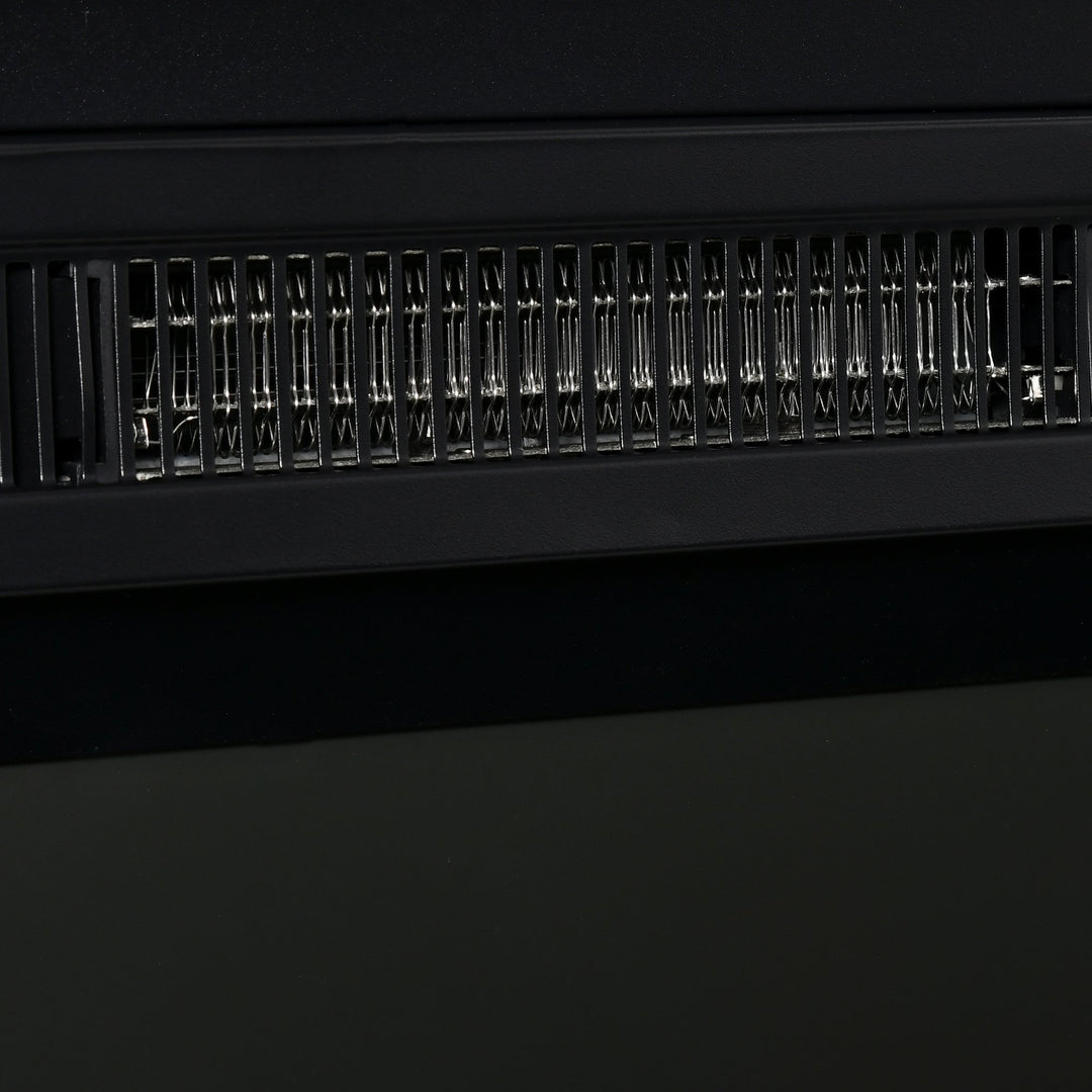 23” 1400W Electric Fireplace Insert w/ Log, Flame, Overheat Protection & Remote Control - Black