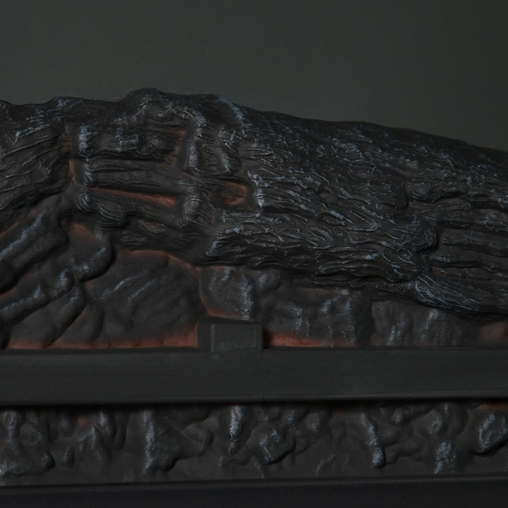 23” 1400W Electric Fireplace Insert w/ Log, Flame, Overheat Protection & Remote Control - Black