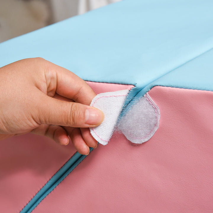 2-Piece Kids Climb and Crawl Foam Playset for Toddler Child Climbing Crawling - Pink & Blue