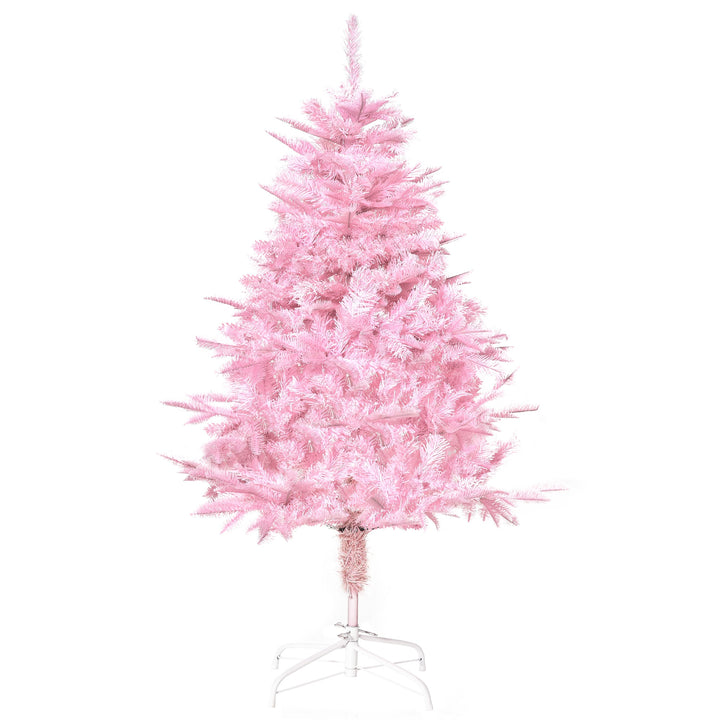4ft, 341-Tip Lush Artificial Christmas Holiday Tree Xmas Décor w/ Metal Base - Pink