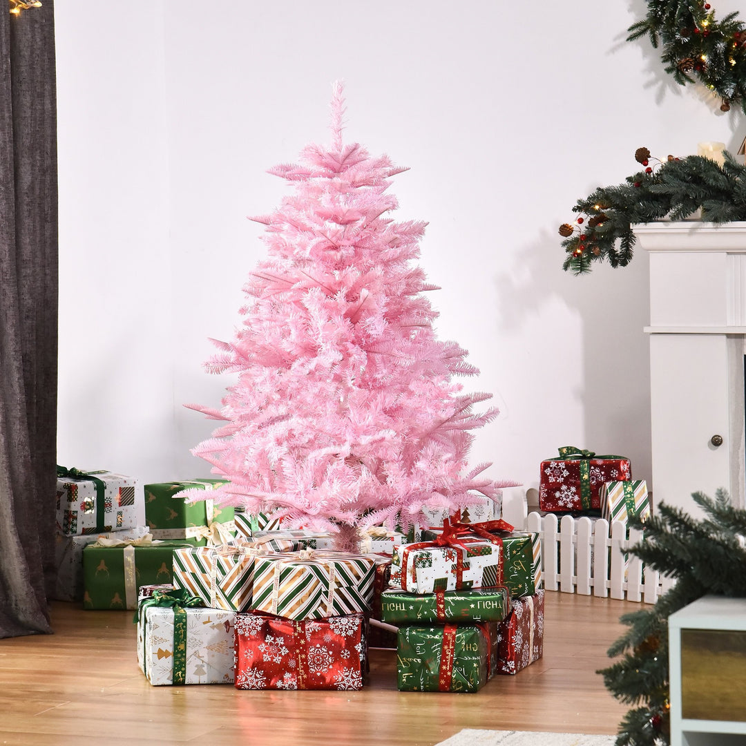 4ft, 341-Tip Lush Artificial Christmas Holiday Tree Xmas Décor w/ Metal Base - Pink