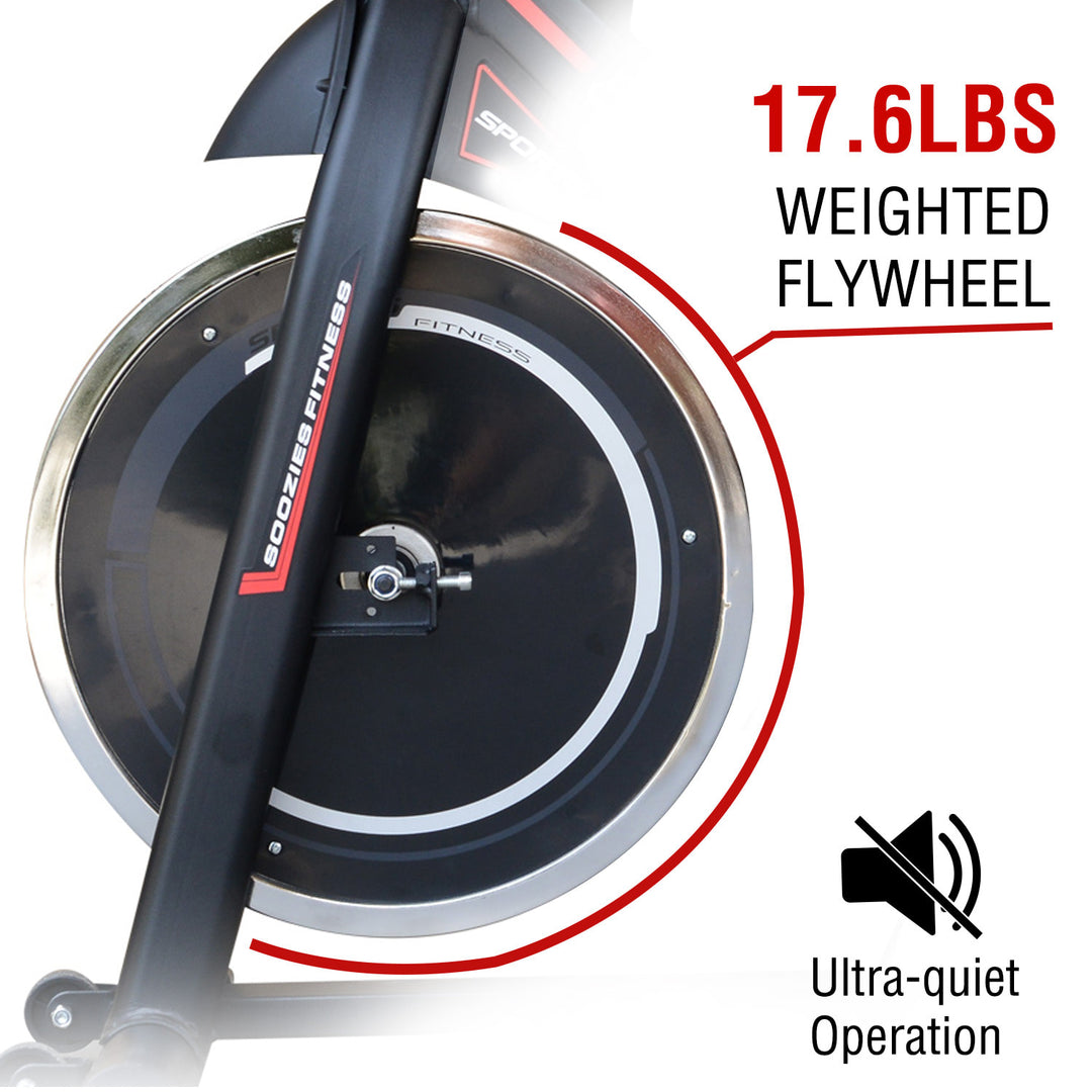 Upright Stationary Adjustable Exercise Workout Bike Bicycle for Indoor Fitness - Black w/ Red