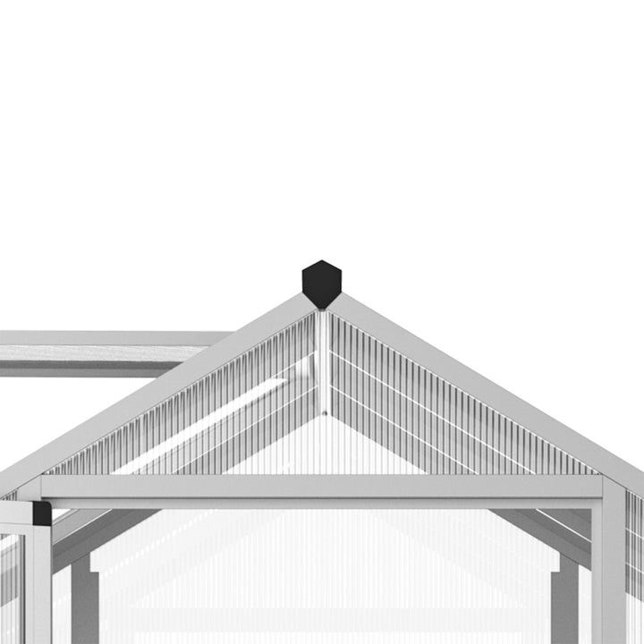 6’ x 6' Walk-In Hard-sided Cold Frame Greenhouse w/ Aluminum Frame for Outdoor Garden