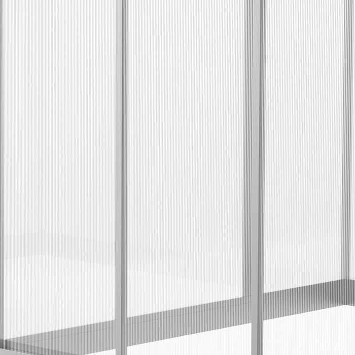 6’ x 6' Walk-In Hard-sided Cold Frame Greenhouse w/ Aluminum Frame for Outdoor Garden