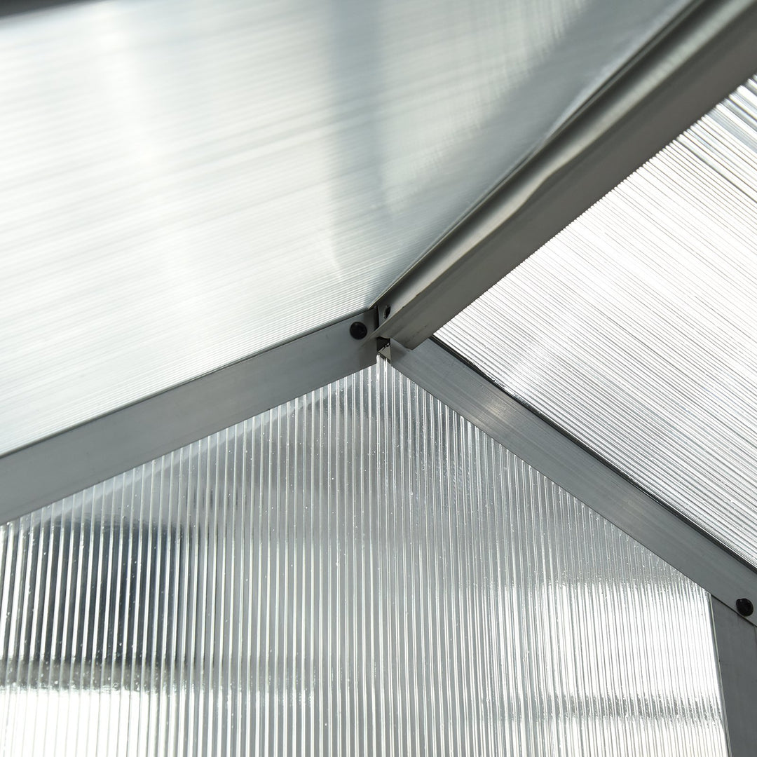 10' x 6’ Walk-In Hard-sided Cold Frame Greenhouse w/ Aluminum Frame for Outdoor Garden