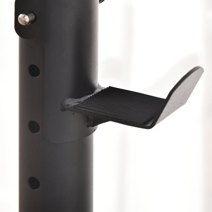 Multi-Use Full Body Calisthenics Stand for Home Gym w/ Pull-Up Bar and Bench Press - Black