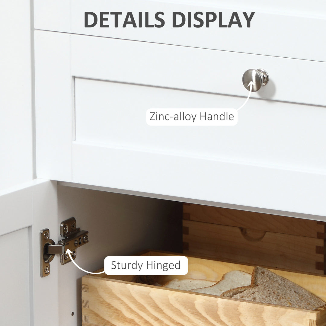 Modern Kitchen Dining Room Cupboard Sideboard Buffet Cabinet Glass Doors Drawers White & Oak