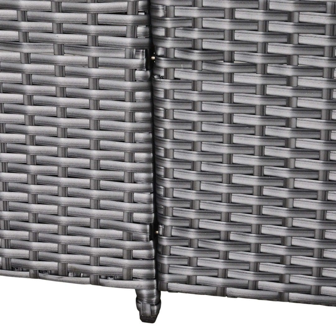 6pc PE Rattan Wicker Compact Conversation Set w/ Recliners for Outdoor Patio – Grey