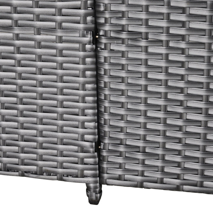 6pc PE Rattan Wicker Compact Conversation Set w/ Recliners for Outdoor Patio – Grey