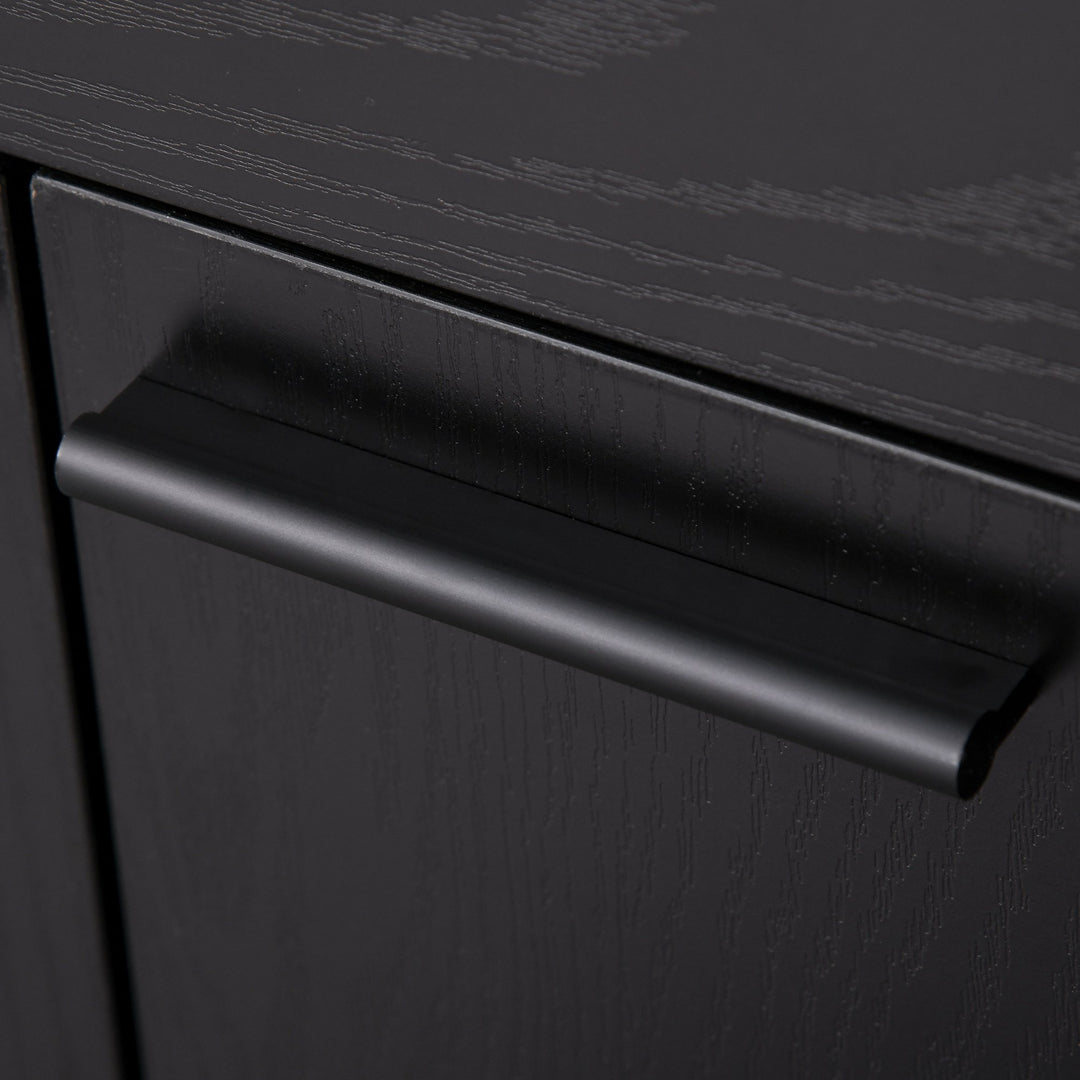 Large Modern Kitchen Buffet Hutch Cupboard w/ Drawer 2 Cabinets & Appliance Stand - Black