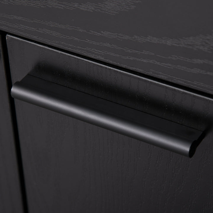 Large Modern Kitchen Buffet Hutch Cupboard w/ Drawer 2 Cabinets & Appliance Stand - Black