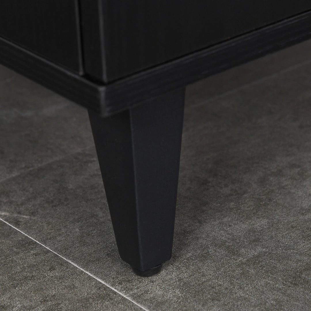 Large Modern Kitchen Buffet Hutch Cupboard w/ Drawer 2 Cabinets & Appliance Stand - Black