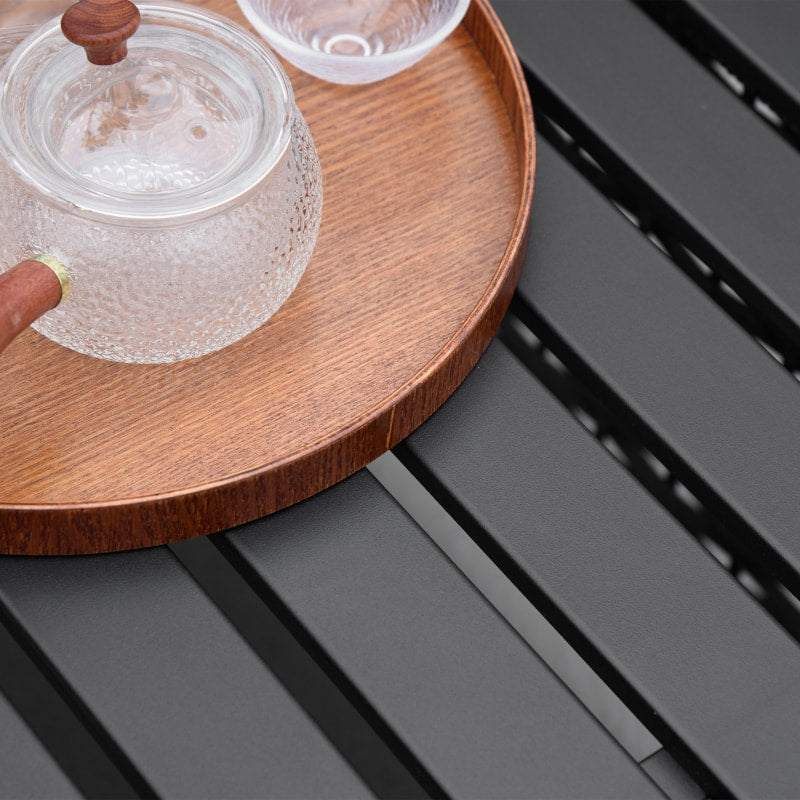 7pc Premium PE Rattan Wicker Galvanized Steel Sectional Patio Sofa w Cushions, Aqua Blue, Grey