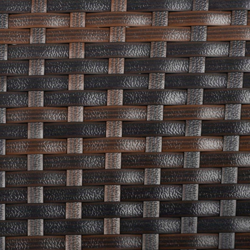 PE Rattan Wicker Muskoka Adirondack Chair Lounger Patio Deck Garden Seat, Brown, Cream Cushion