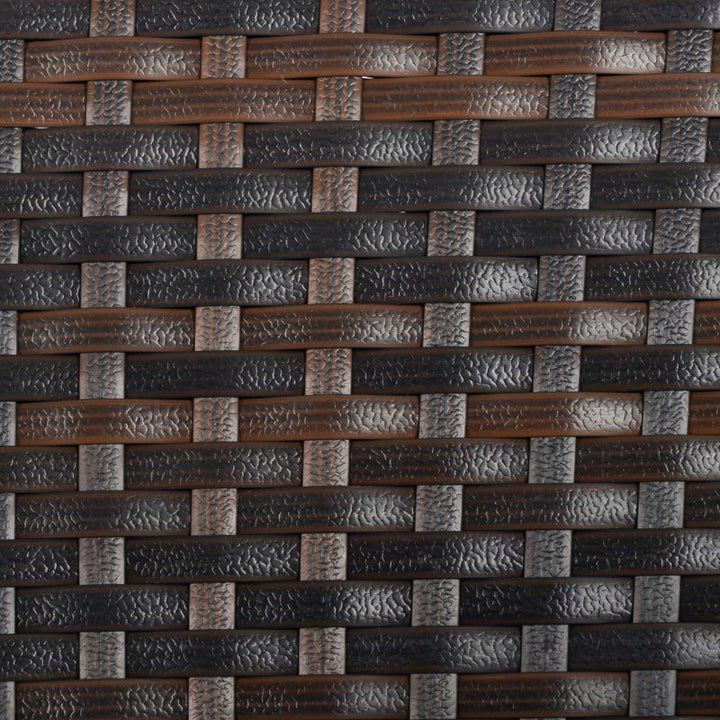 PE Rattan Wicker Muskoka Adirondack Chair Lounger Patio Deck Garden Seat, Brown, Cream Cushion