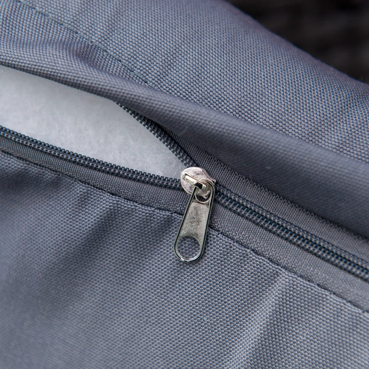 4pc PE Rattan Wicker Galvanized Steel Conversation Furniture Set w Cushions Outdoor Patio, Grey