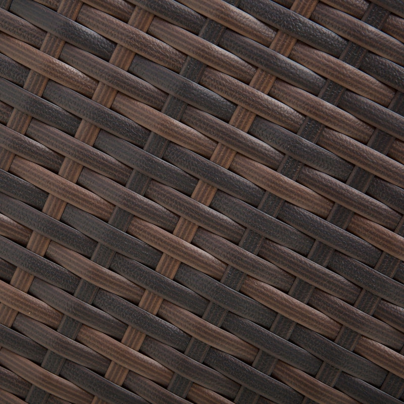 PE Rattan Wicker Outdoor Recliner Lounger Chair, Patio Tanning Beach Pool Deck Garden - DK Blue