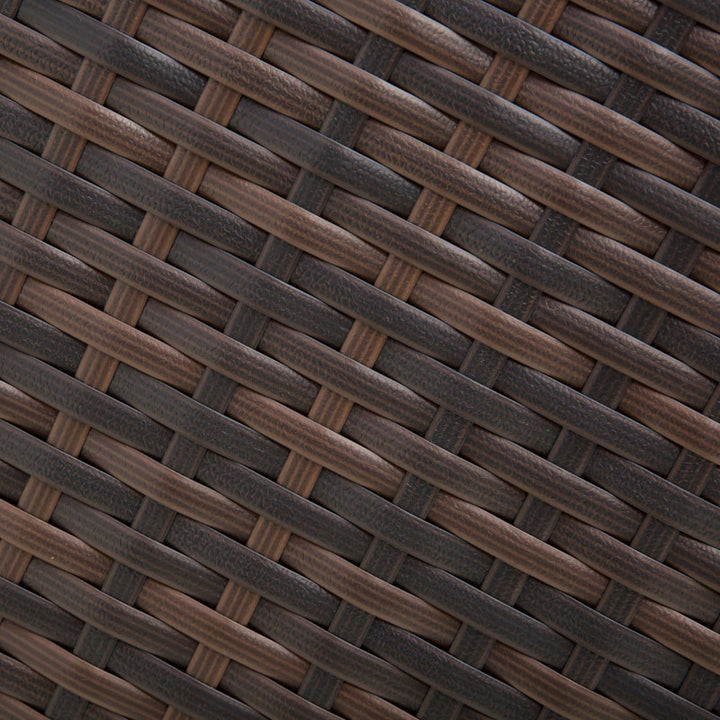 PE Rattan Wicker Outdoor Recliner Lounger Chair, Patio Tanning Beach Pool Deck Garden - DK Blue