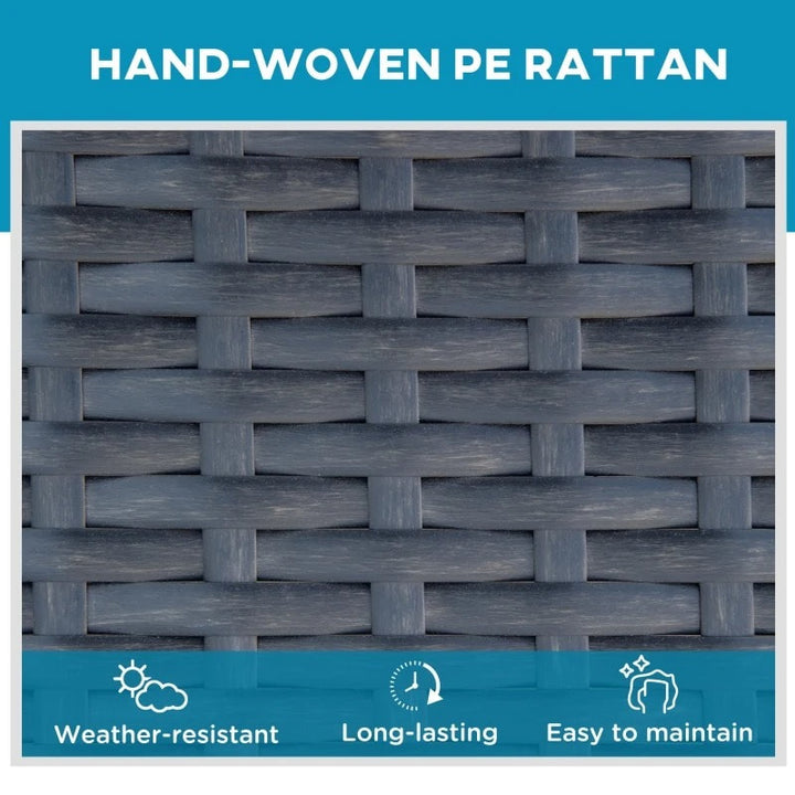 PE Rattan Wicker Sun Lounger Recliner Patio Deck Chaise Chair for Outdoor Garden Pool, Grey