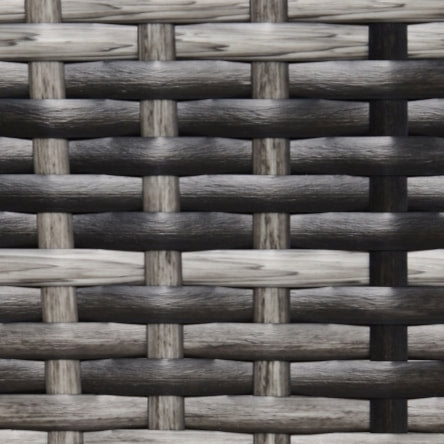 PE Rattan Wicker Coffee Side Table w Glass Top, Outdoor Dining Patio Deck Furniture, Mixed Grey