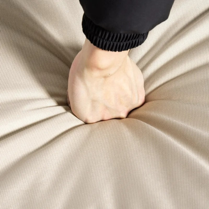 6pc Luxury PE Rattan Wicker Aluminum Conversation Loveseat Set w Footstools Outdoor Patio Beige