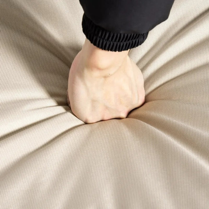 6pc Luxury PE Rattan Wicker Aluminum Conversation Loveseat Set w Footstools Outdoor Patio Beige