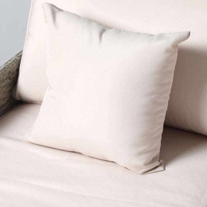 Double Rattan Wicker Sun Lounger Loveseat Chaise Day Bed w Cushions Outdoor Patio, Grey & Beige