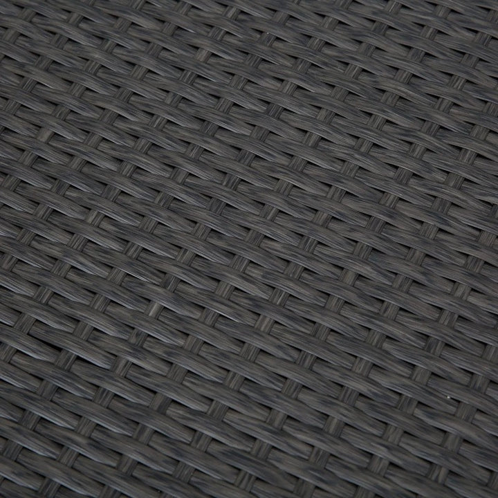 52" PE Rattan Wicker Lightweight Storage Deck Box Coffee Table Indoor Outdoor Patio, Dark Brown