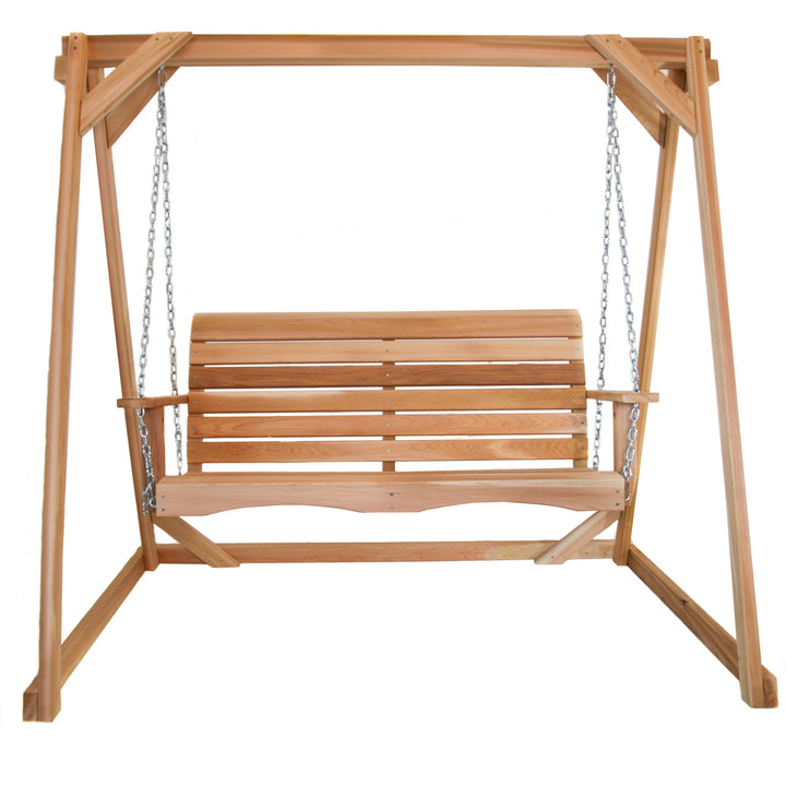 6’ Canadian Made Outdoor Porch Garden A Frame w Swing Seat, DIY Kit, Western Red Cedar Wood