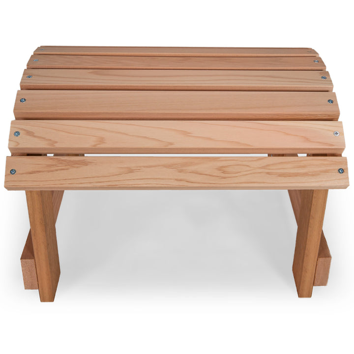Canadian Made Cedar Ottoman Footstool for Muskoka Adirondack Outdoor Patio Chair, Western Red