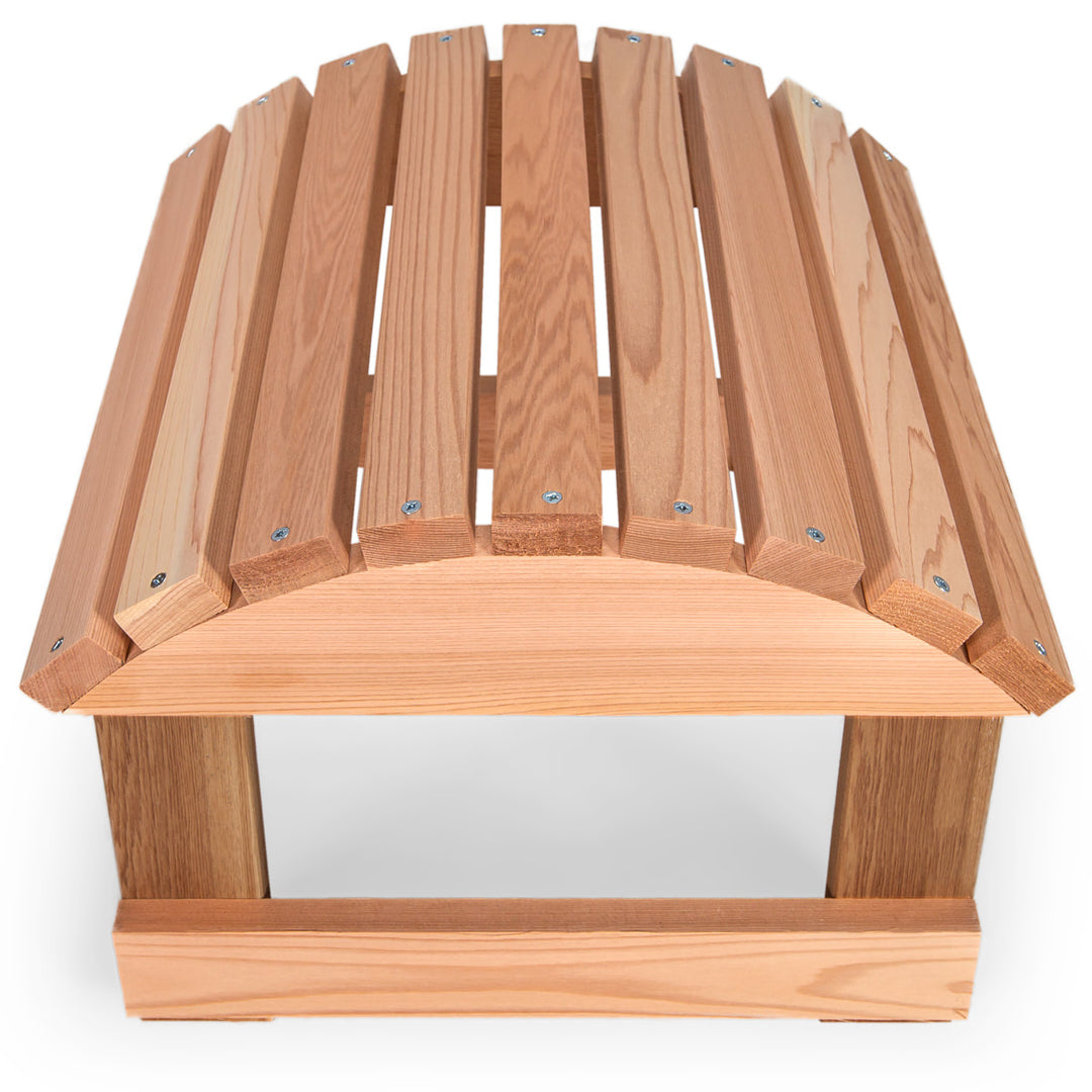 Canadian Made Cedar Ottoman Footstool for Muskoka Adirondack Outdoor Patio Chair, Western Red