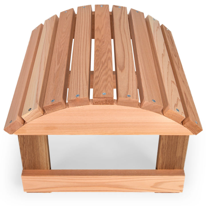 Canadian Made Cedar Ottoman Footstool for Muskoka Adirondack Outdoor Patio Chair, Western Red