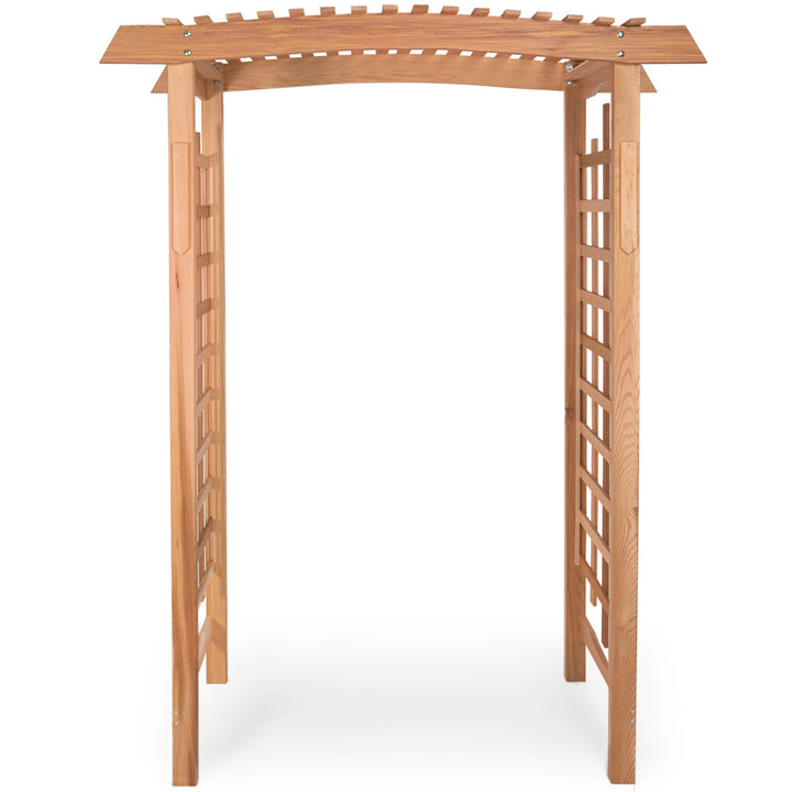 6.5'H x 5'W Canadian Made Garden Arbor Arch Pergola Trellis DIY Kit, Western Red Cedar Wood
