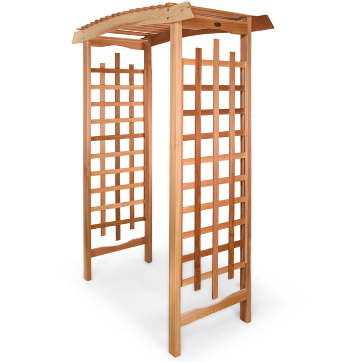 6.5'H x 5'W Canadian Made Garden Arbor Arch Pergola Trellis DIY Kit, Western Red Cedar Wood
