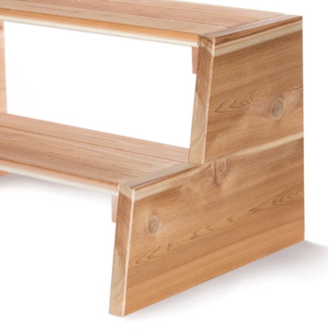 Canadian Made Heavy Duty Hot Tub Pool Steps for Indoor Outdoor, Solid Western Red Cedar Wood